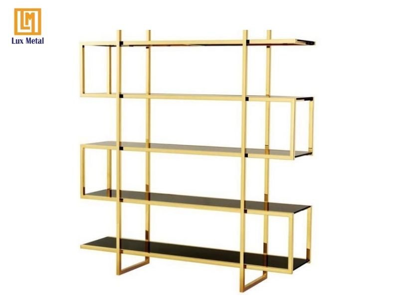 Kệ trưng bày inox cao cấp được gia công chấn gấp với độ chính xác cao