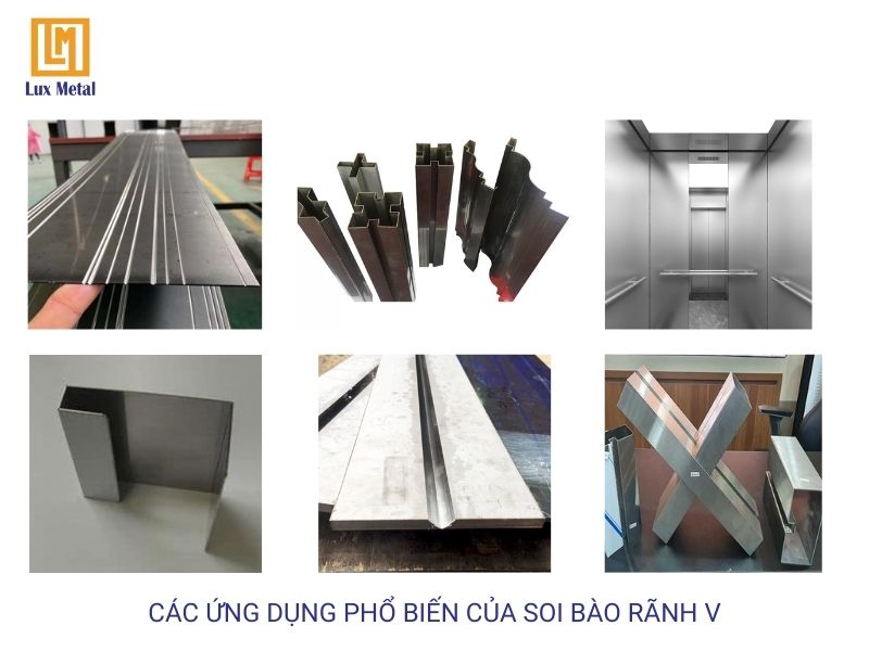 Các sản phẩm kim loại được gia công bào rãnh V phổ biến