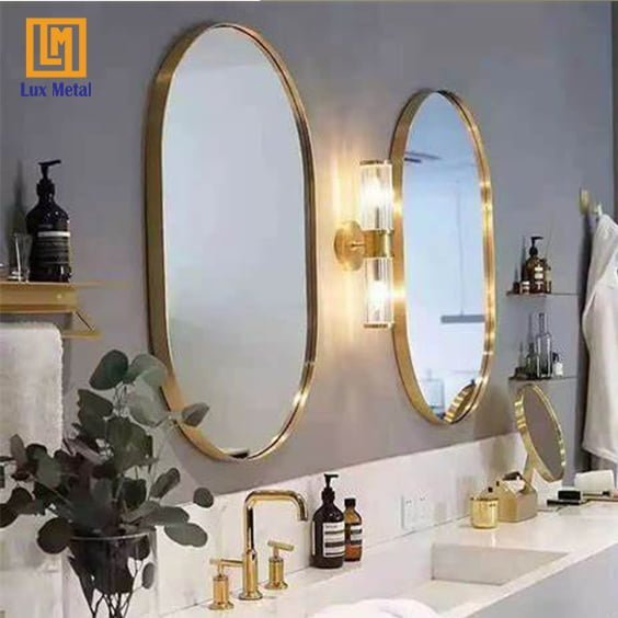 Gương phòng tắm khung viền inox