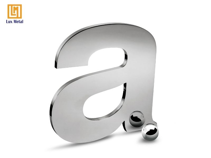 Chữ inox 304 với bề mặt sáng bóng cao cấp