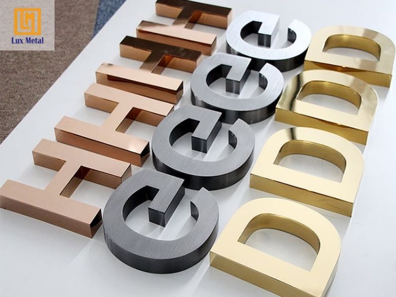 Chữ inox được gia công thẩm mỹ cho nhiều nhu cầu sử dụng
