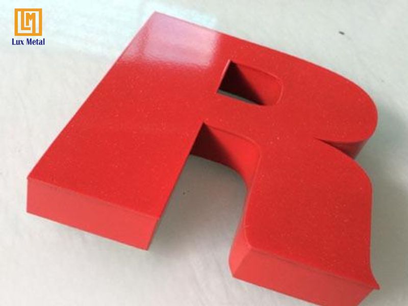 Chữ inox sơn hấp nhiệt màu sắc bền đẹp cho thương hiệu