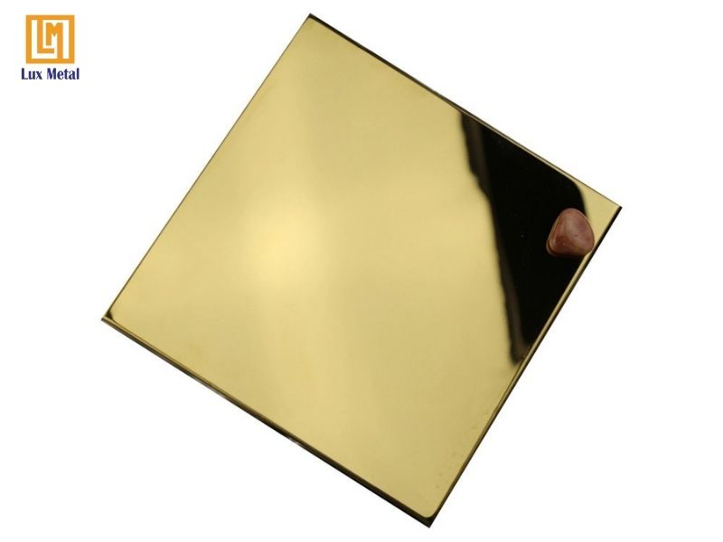 Inox mạ vàng bề mặt bóng gương