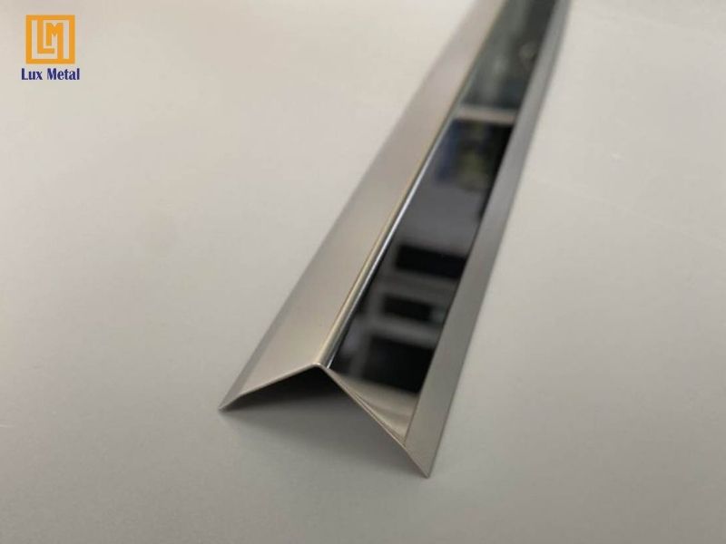 Nẹp inox chữ V dùng cho góc nối tường và trần nhà