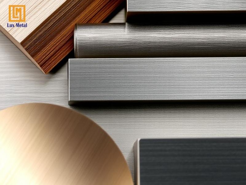 Quá trình đánh xước inox tạo đường vân hairline mịn đều trên bề mặt inox