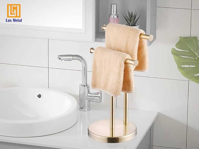 Thanh treo khăn inox mạ vàng cao cấp sang trọng